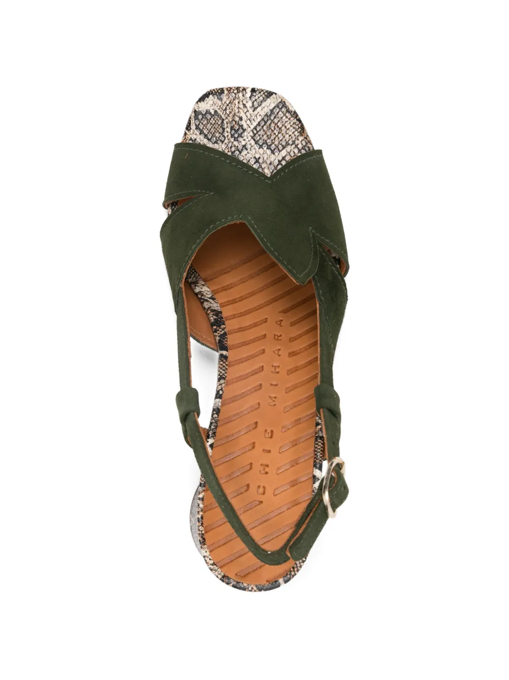 Chie Mihara Suède sandalen Groen