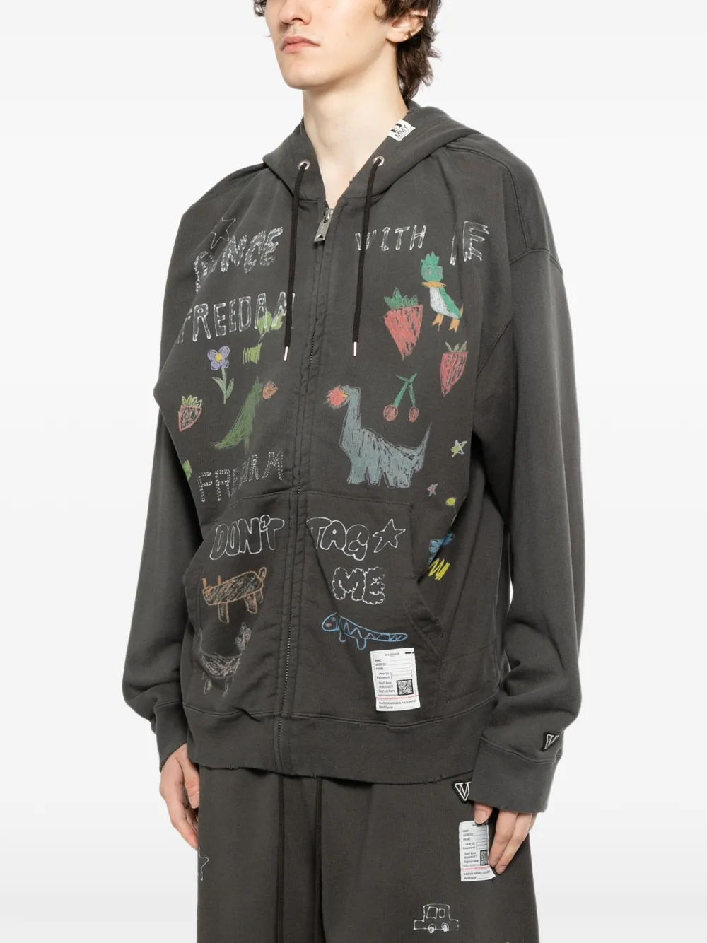 Maison MIHARA YASUHIRO Hoodie met print Grijs
