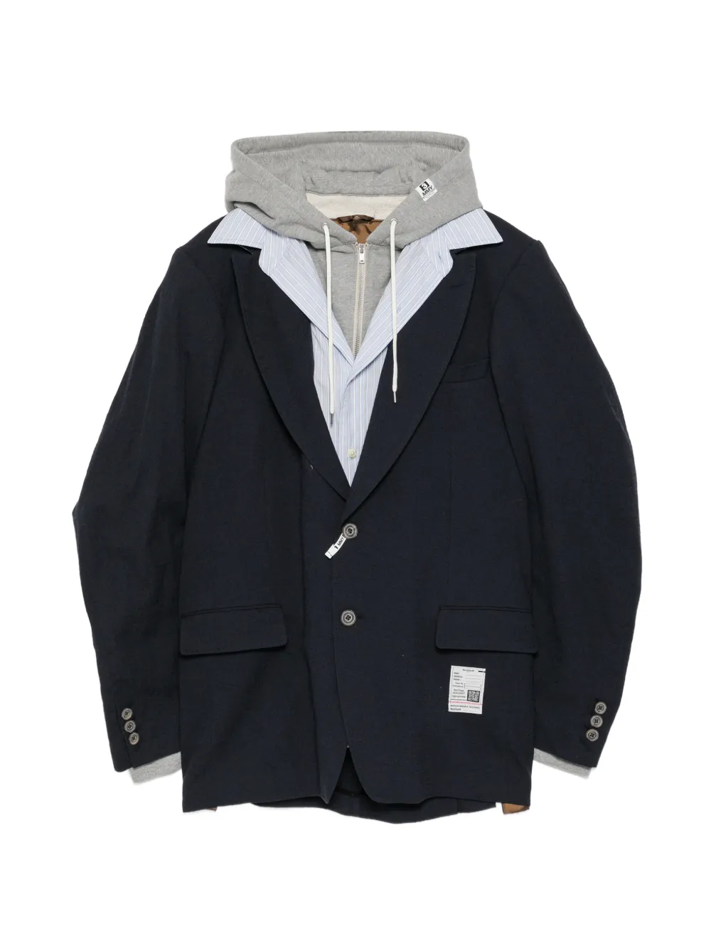 Maison MIHARA YASUHIRO wool layered jacket - Blu