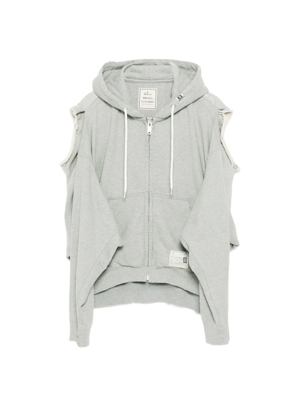 Maison MIHARA YASUHIRO cotton zip-up hoodie - Grigio