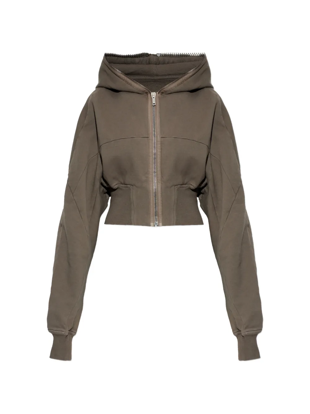 Rick Owens DRKSHDW zip hooded hoodie - Marrone