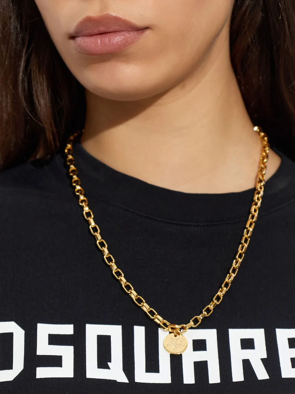  Dsquared2 Chain Pendant Necklace - Gold 