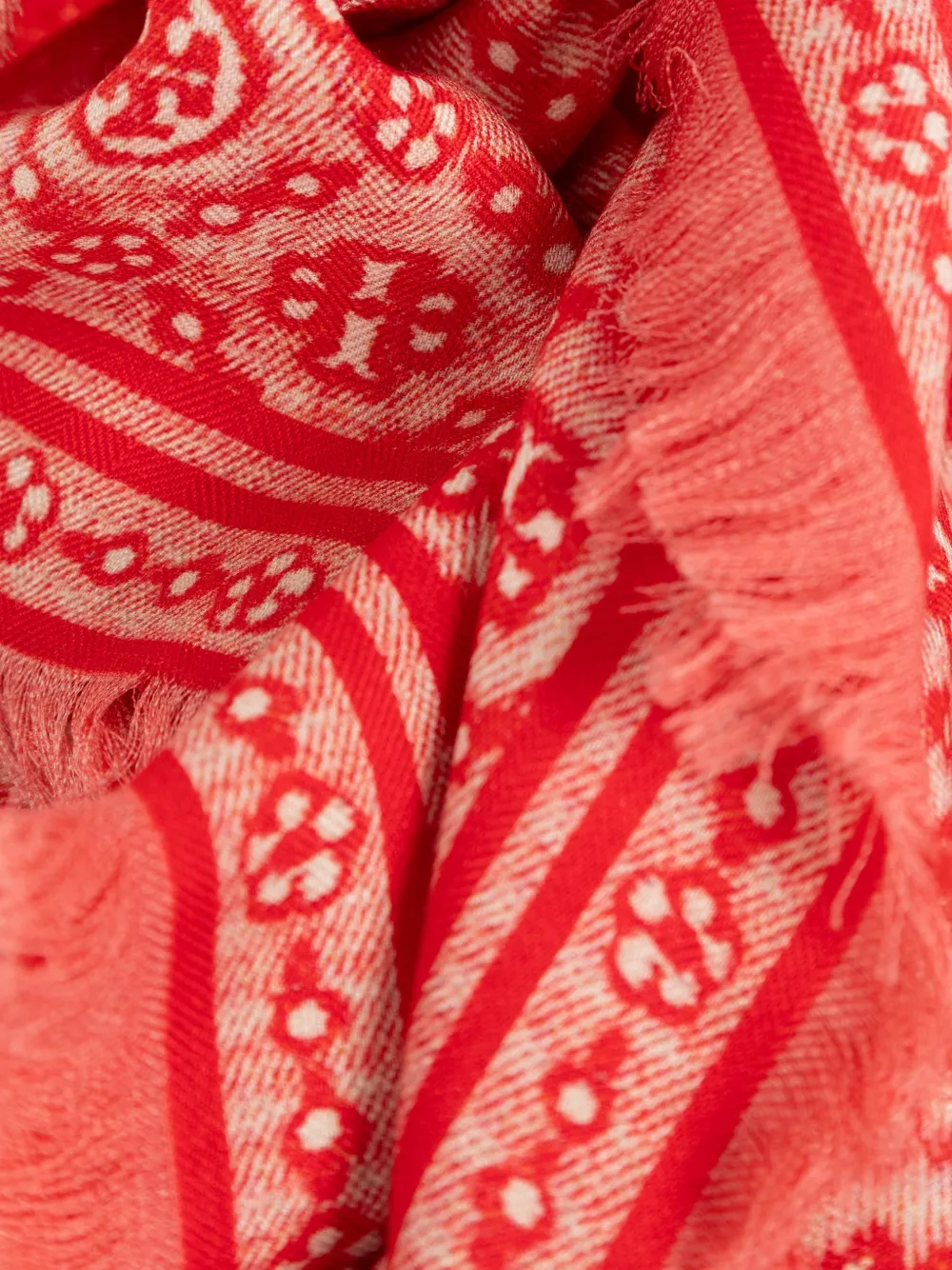 T-monogram fringed scarf
