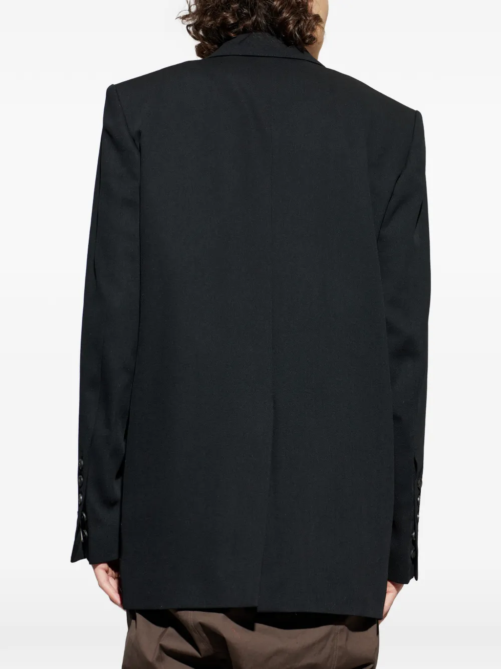 Rick Owens Blazer met enkele rij knopen Zwart