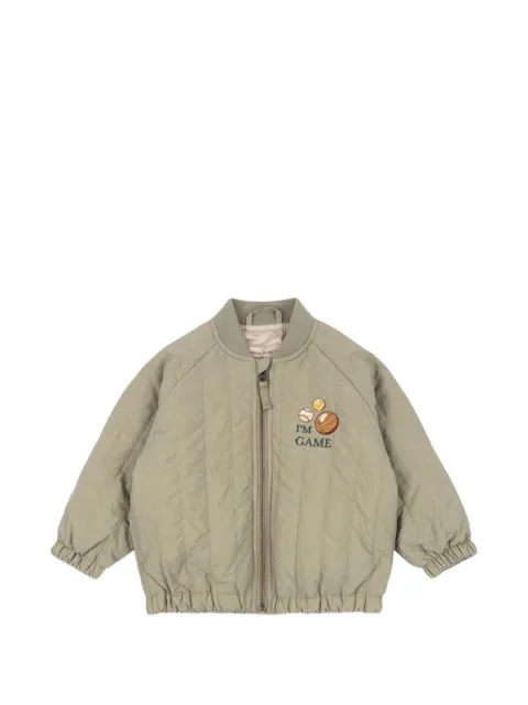 Konges Sløjd Juno embroidered quilted bomber jacket