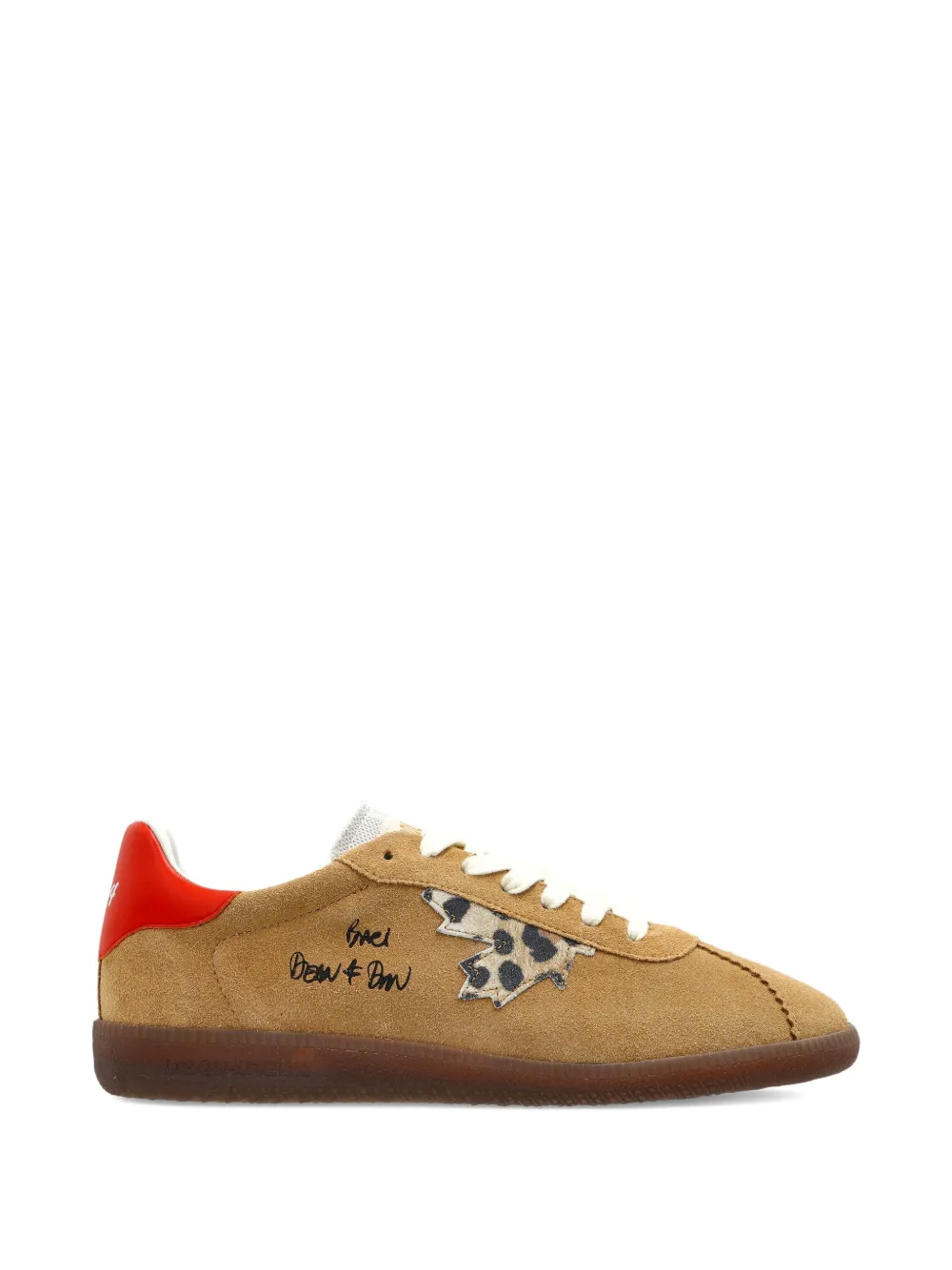 DSQUARED2 Sneakers met blader-applicatie Beige