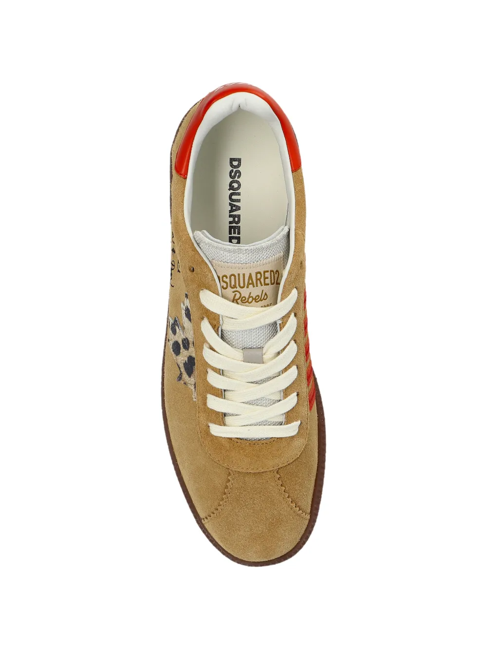 DSQUARED2 Sneakers met blader-applicatie Beige