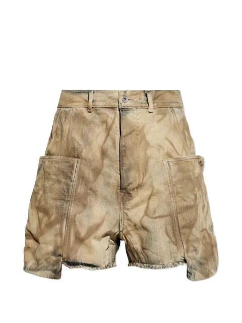 Rick Owens DRKSHDW shorts con bolsillos deshilachados