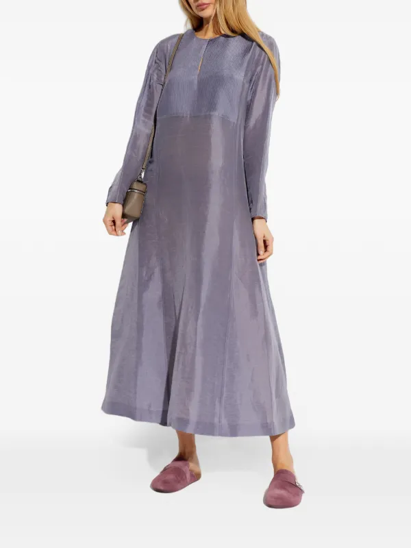tory burch purple dress Embroidered Silk Dress: Women's Designer Dresses
