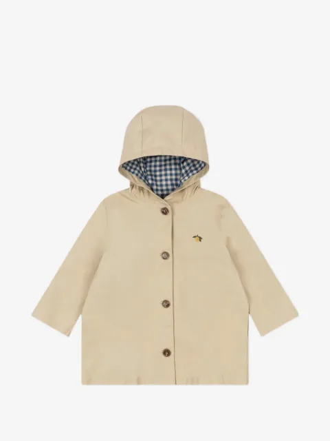 Konges Sløjd gabardina con capucha y limón bordado