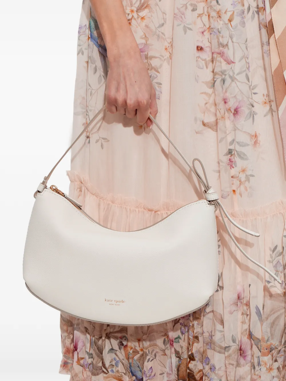  Kate Spade Loop Logo-print Shoulder Bag - Neutrals 