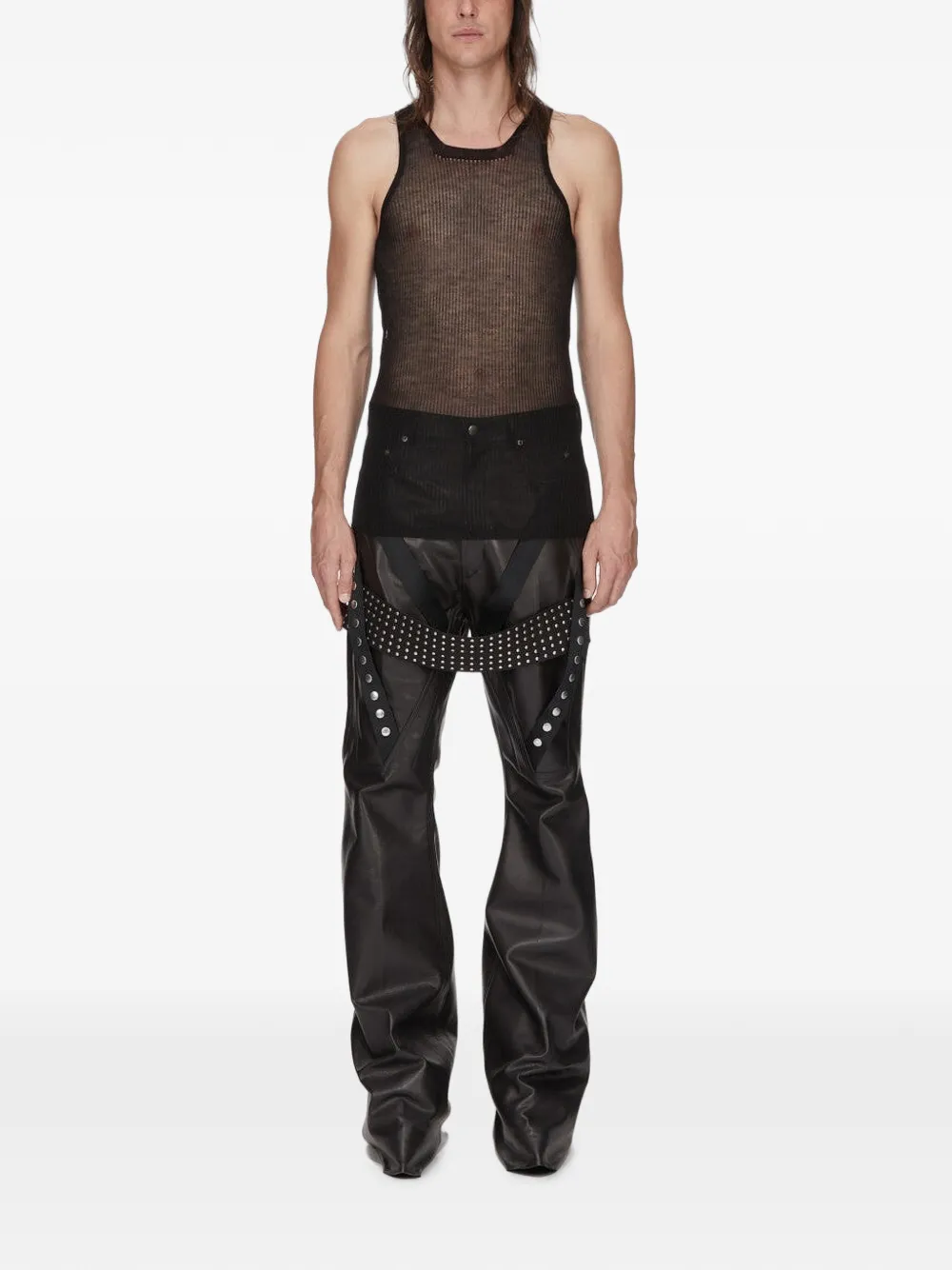 Rick Owens Geribbelde top Zwart