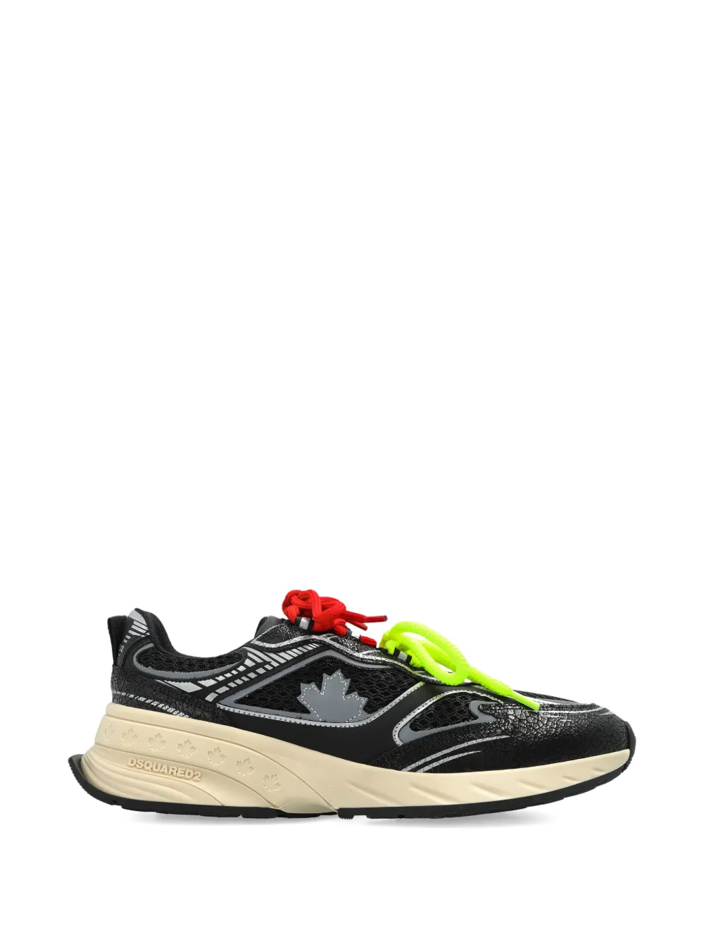 DSQUARED2 Sprinter leaf-appliqué sneakers Zwart