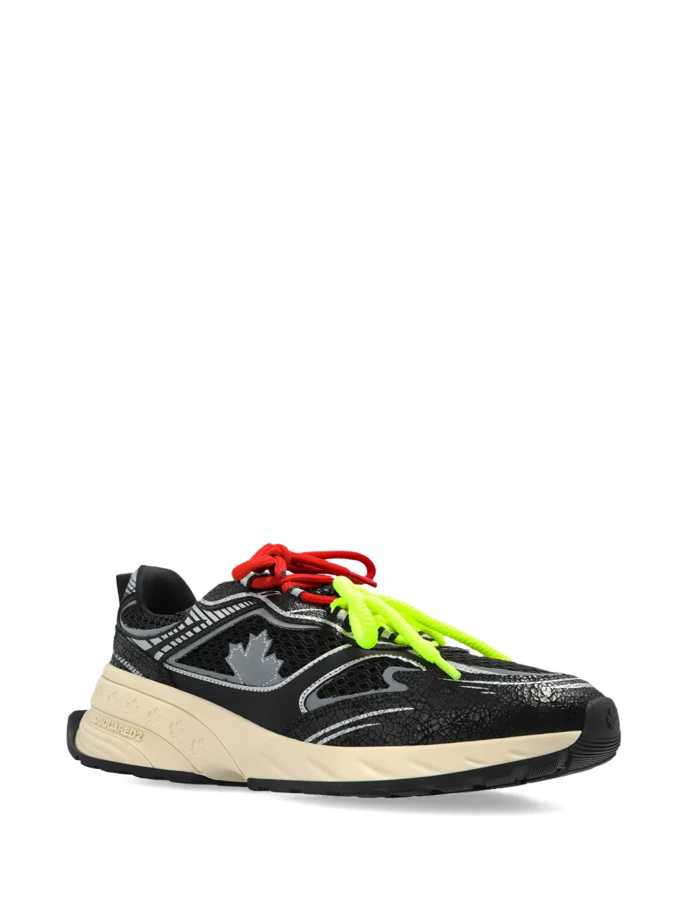 DSQUARED2 Sprinter leaf-appliqué sneakers Zwart