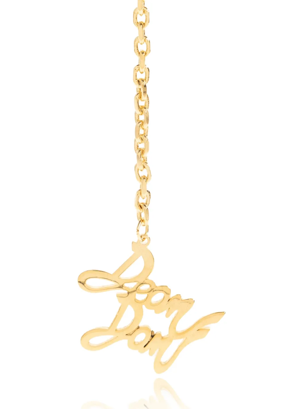  Dsquared2 Chain Script Earrings - Gold 