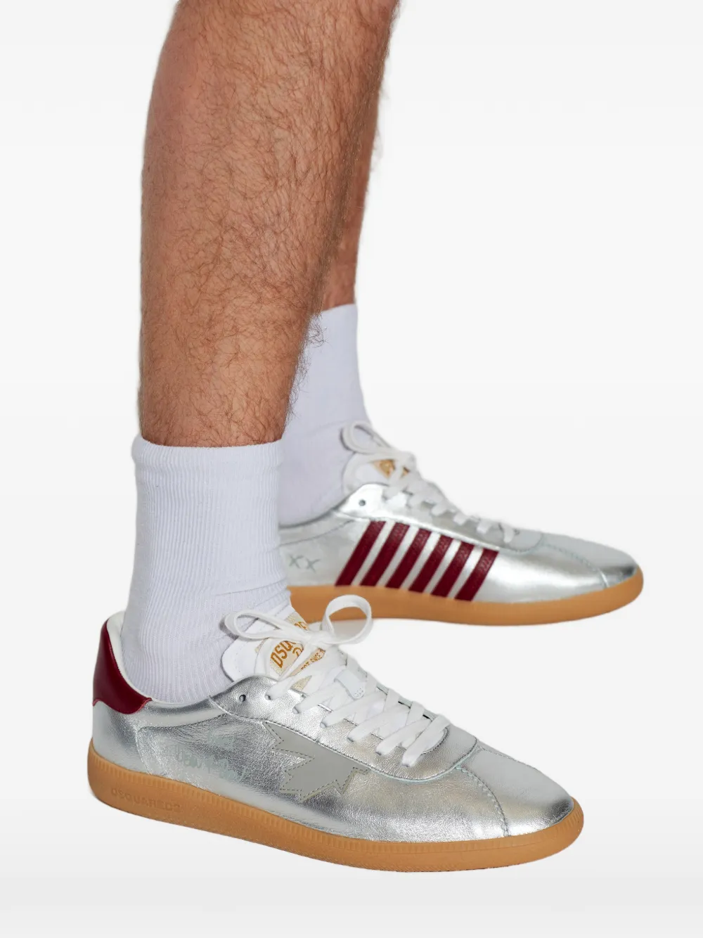 DSQUARED2 Rebels lace-up fastening sneakers Zilver