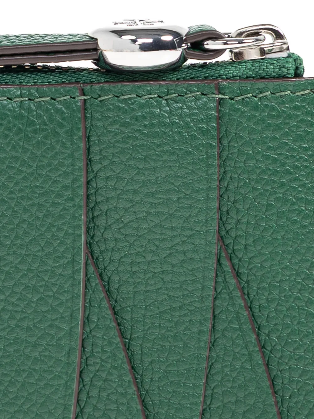 Tory Burch Leren portemonnee met rits Groen