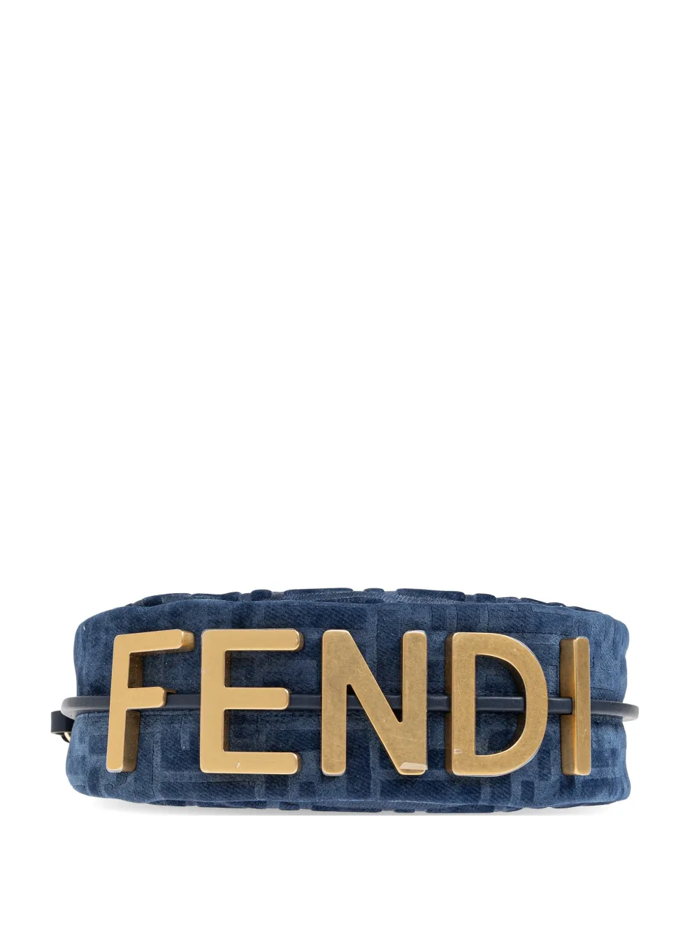 FENDI graphy mini-schoudertas met monogram-logo Blauw
