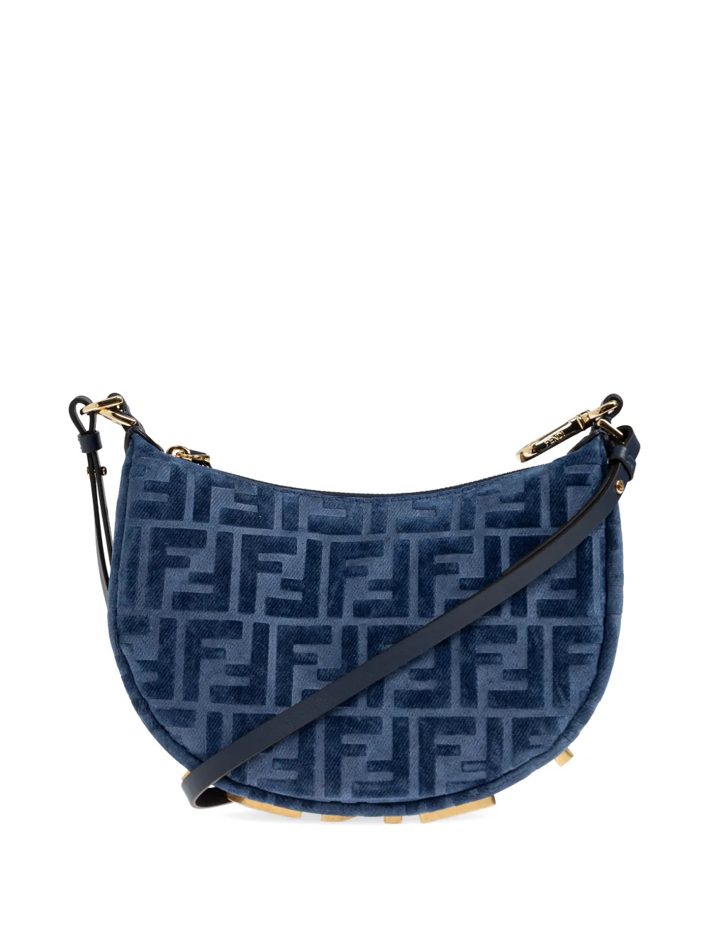 FENDI mini Fendigraphy monogram-logo shoulder bag - Blu