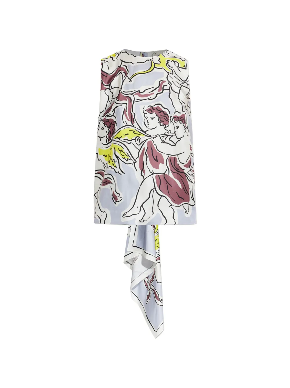 Tory Burch print scarf top - Blu