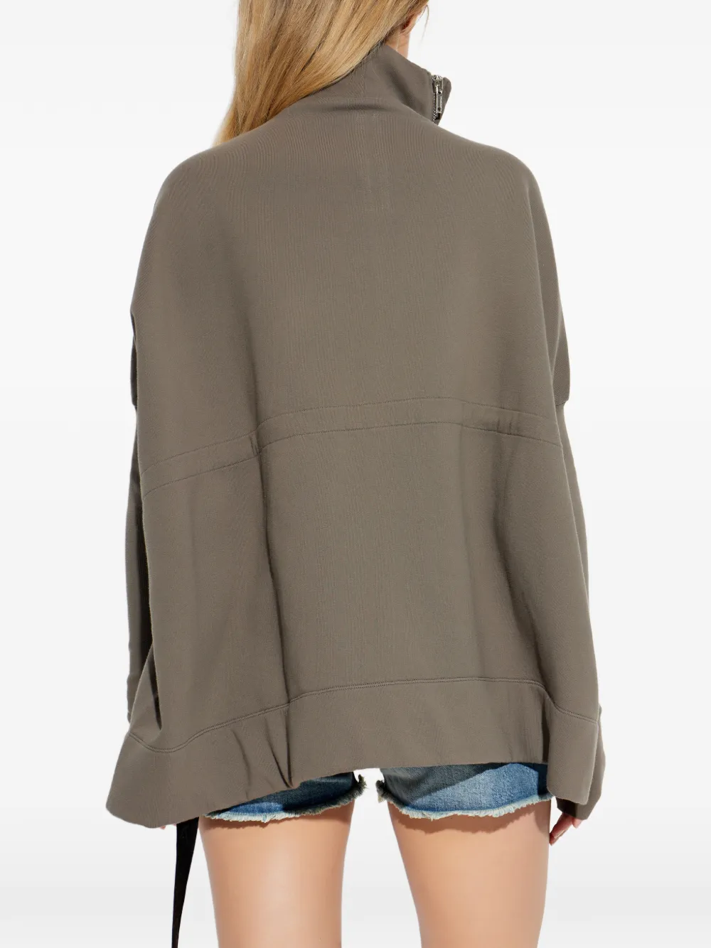 Rick Owens DRKSHDW Katoenen trui met rits Grijs