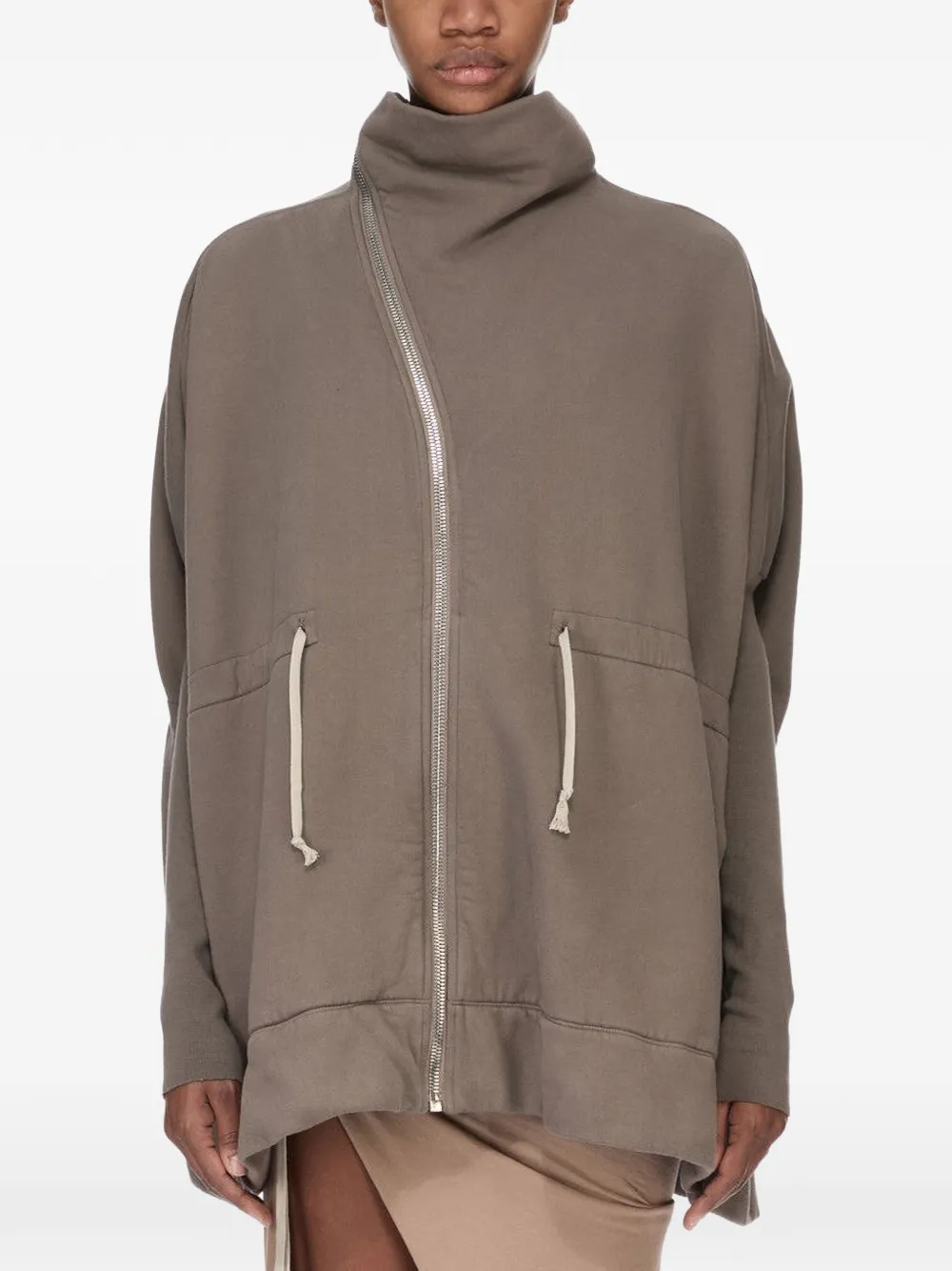Rick Owens DRKSHDW Katoenen trui met rits Grijs