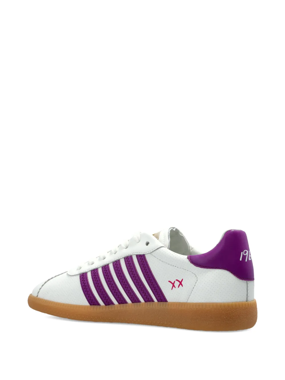 DSQUARED2 Rebel gestreepte sneakers Wit