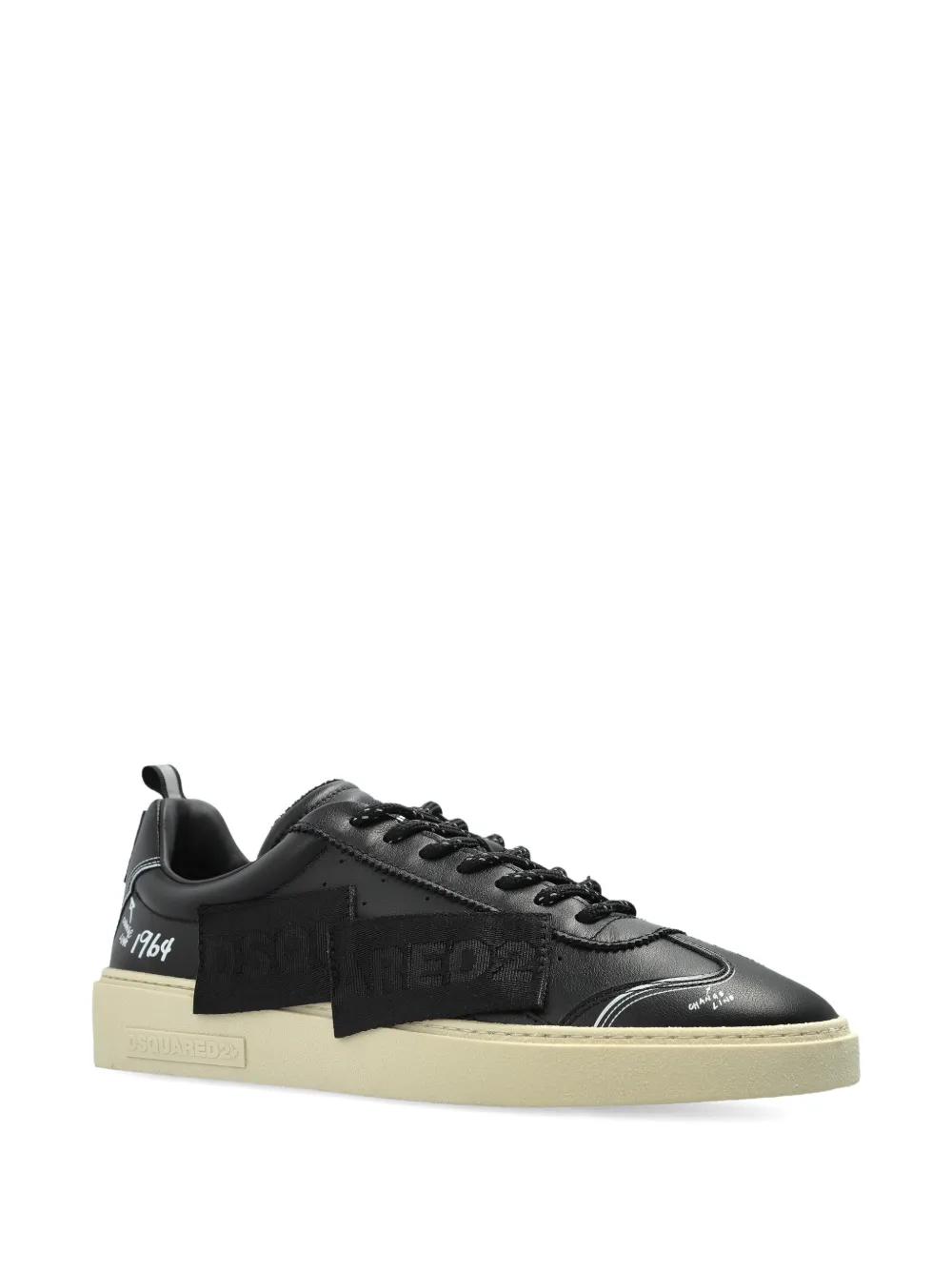 DSQUARED2 Rider logo-patch sneakers Zwart