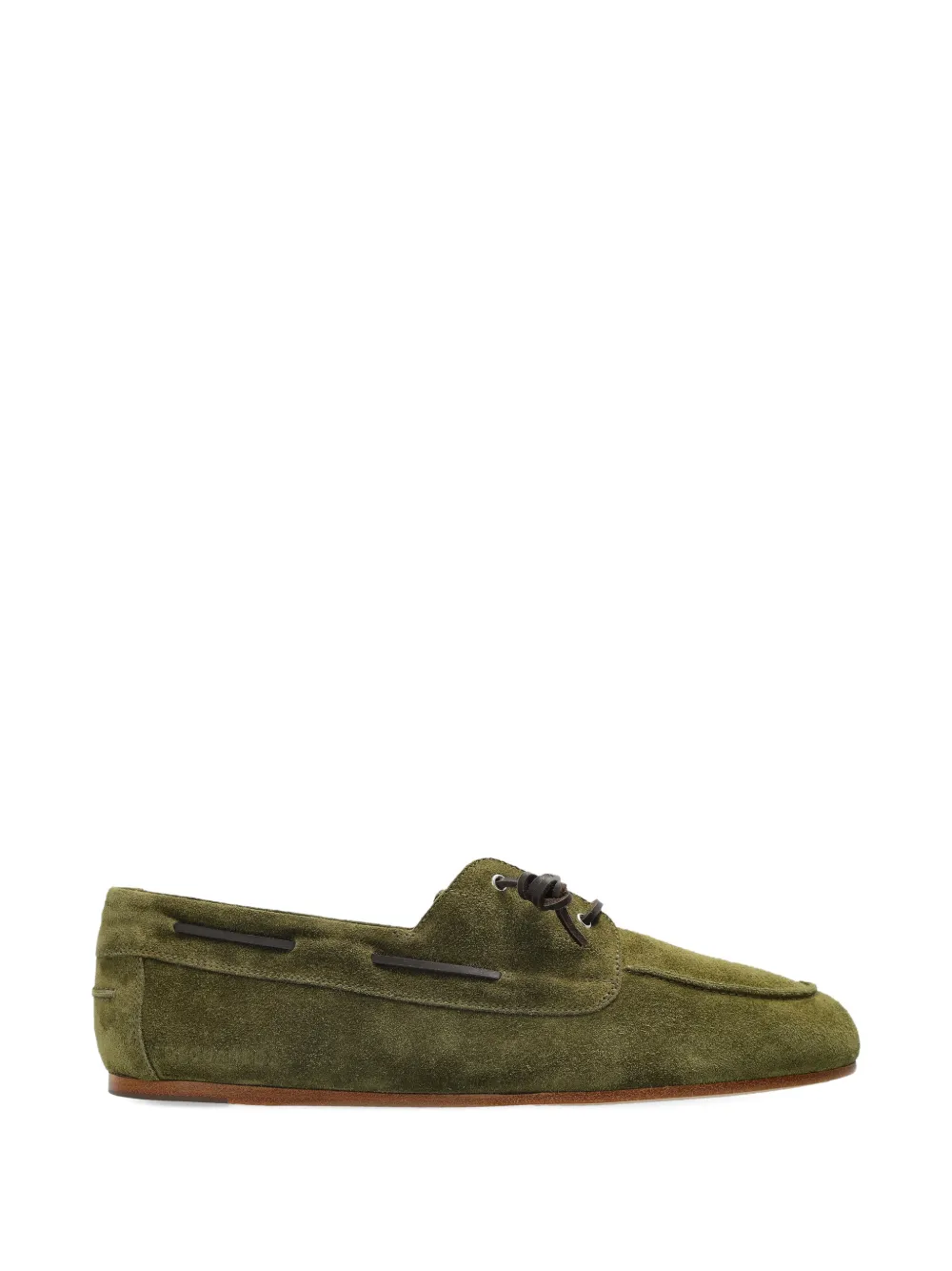 DSQUARED2 D2 lace-up fastening suede boat shoes Groen