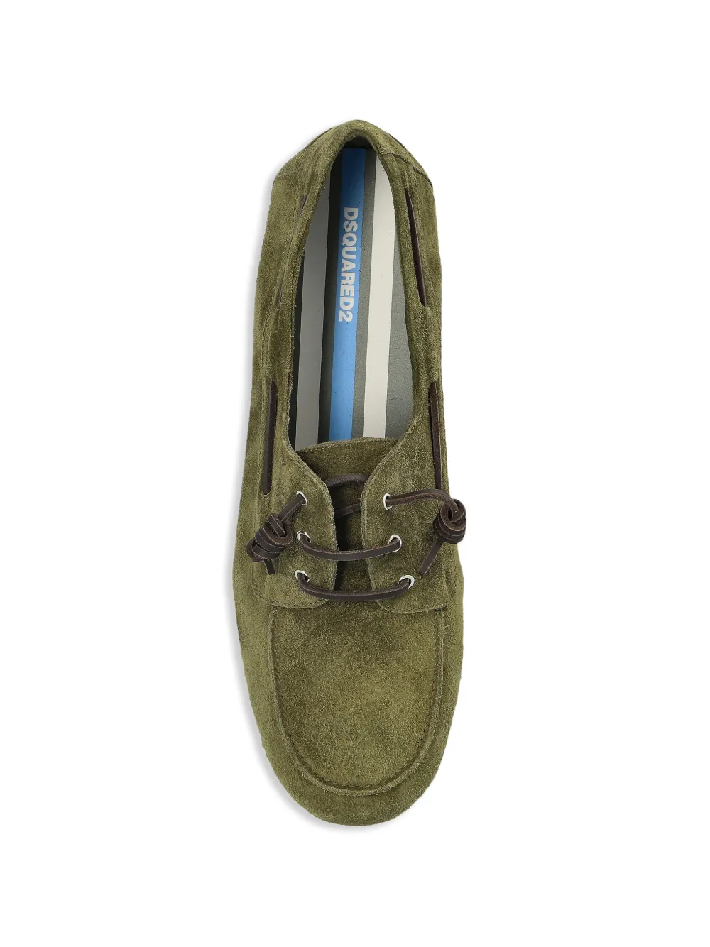 D2 Lace-Up Fastening Suede Boat Shoes