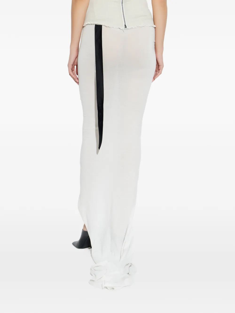 Rick Owens DRKSHDW Rok met trekkoord en split Wit