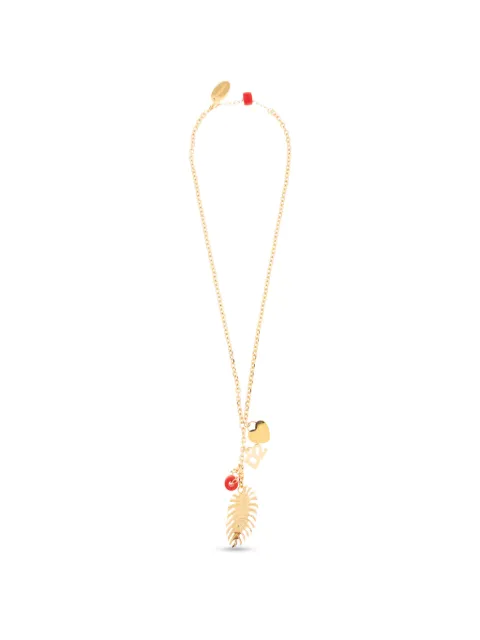 DSQUARED2 charm-detail leaf-pendant necklace