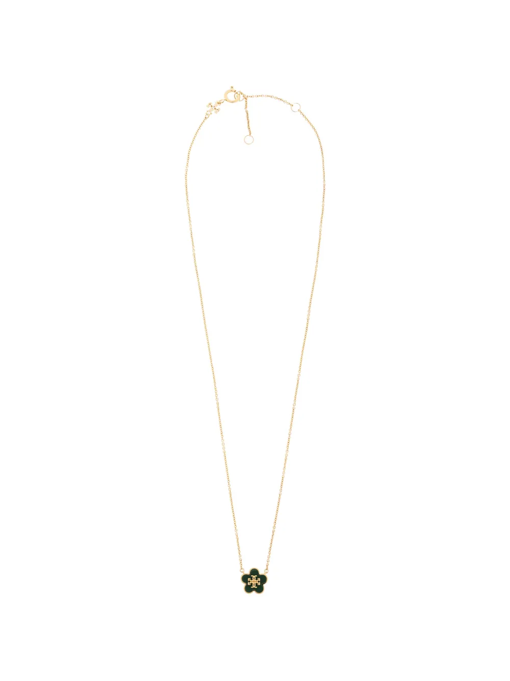 Tory Burch flower charm necklace - Grün
