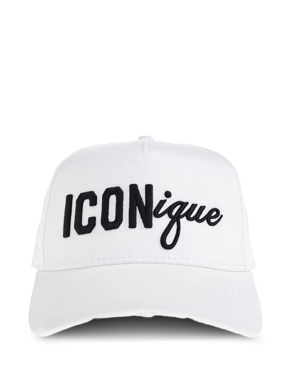 DSQUARED2 Iconique logo-embroidery baseball cap - Bianco