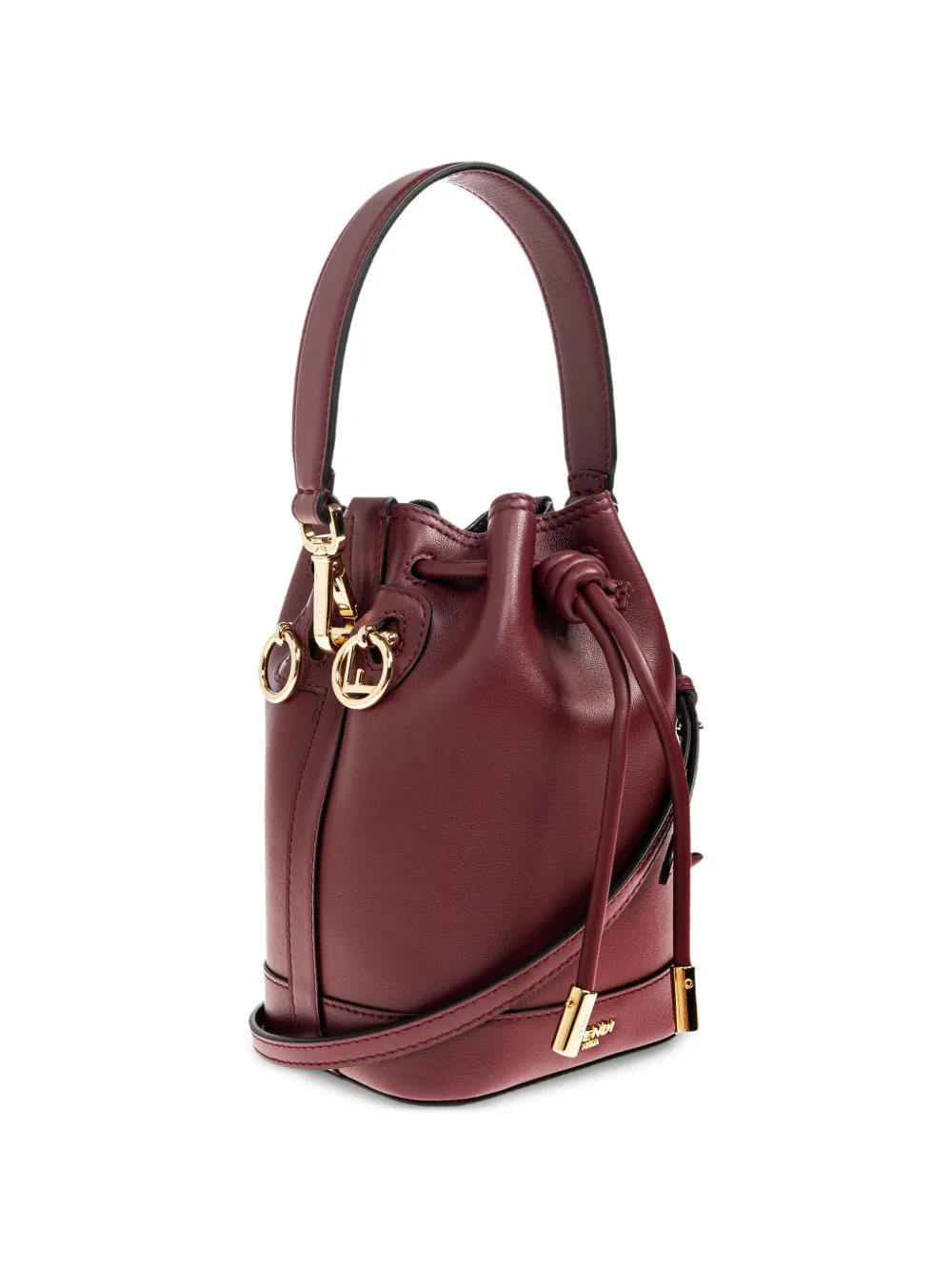 FENDI Mon Tresor leren bucket-tas Rood