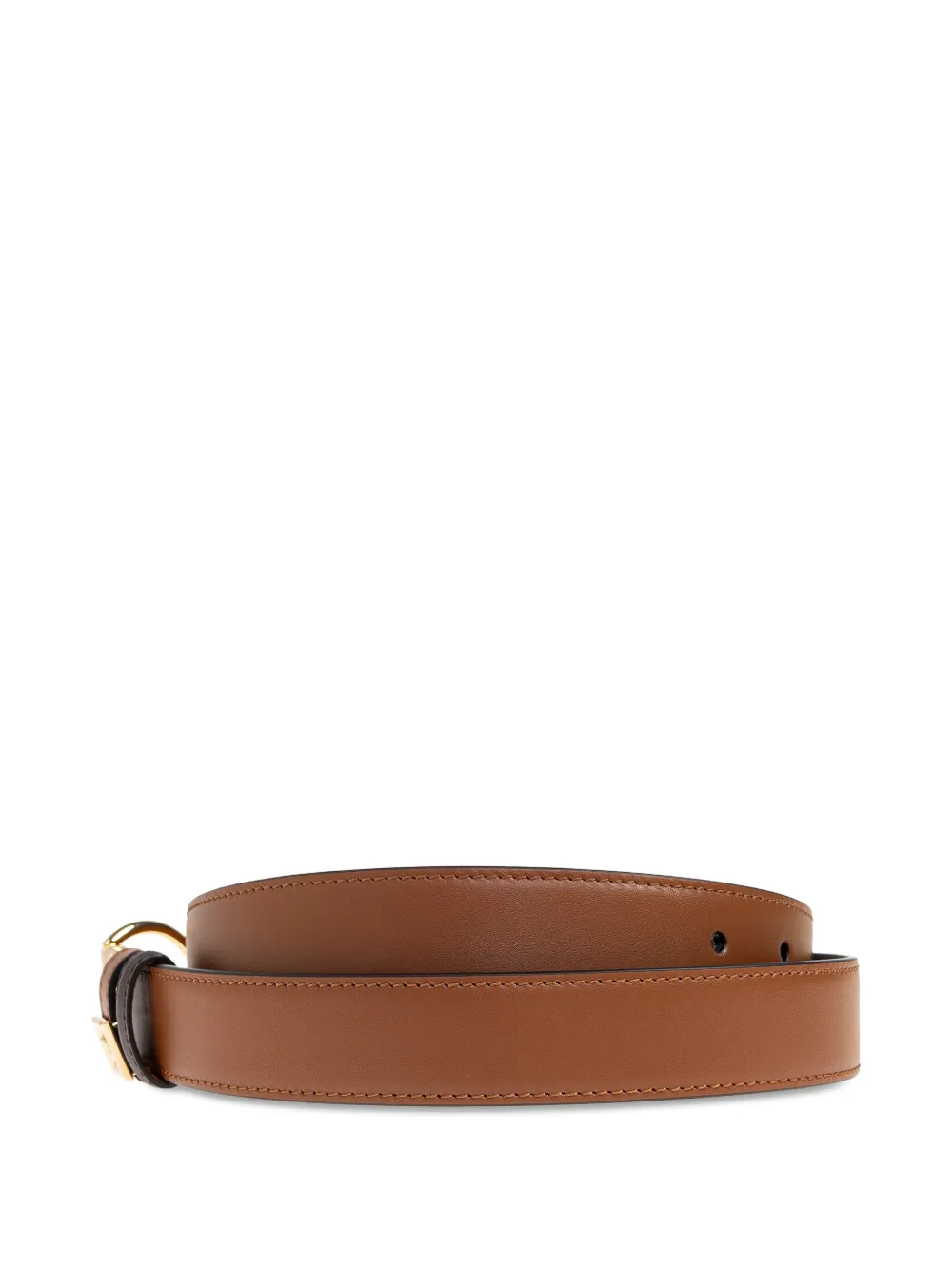  Fendi Logo Buckle Belt - Brown 