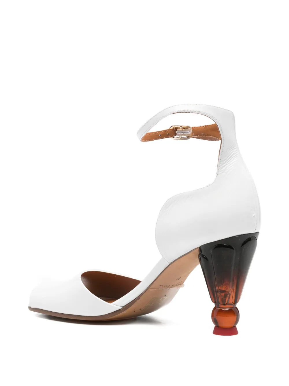 Chie Mihara ankle strap upsala leather sandals Wit