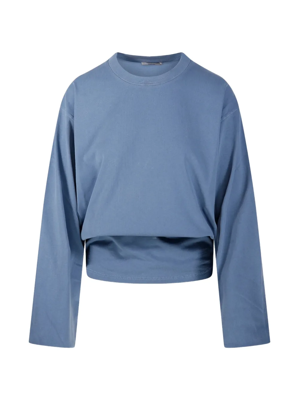 Haikure long-sleeved cropped top - Blu