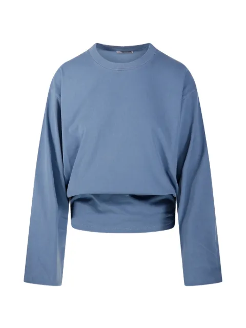 Haikure long-sleeved cropped top