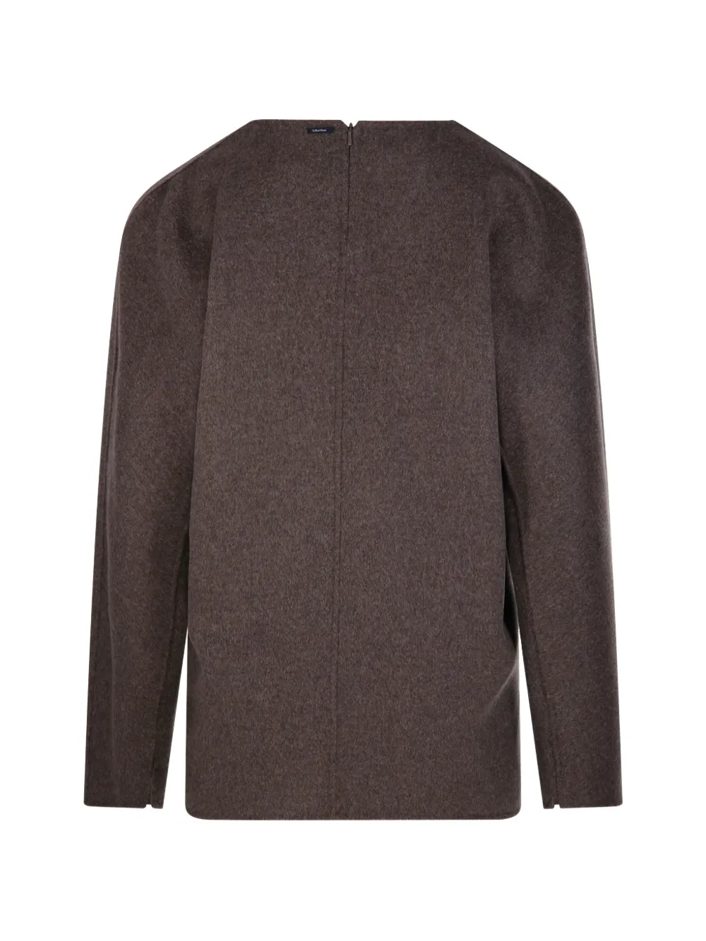  's Max Mara V-neck Wool Blouse - Brown 