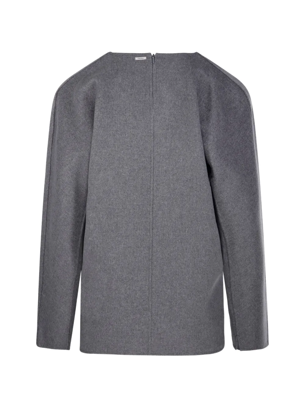  's Max Mara V-neck Wool Blouse - Grey 