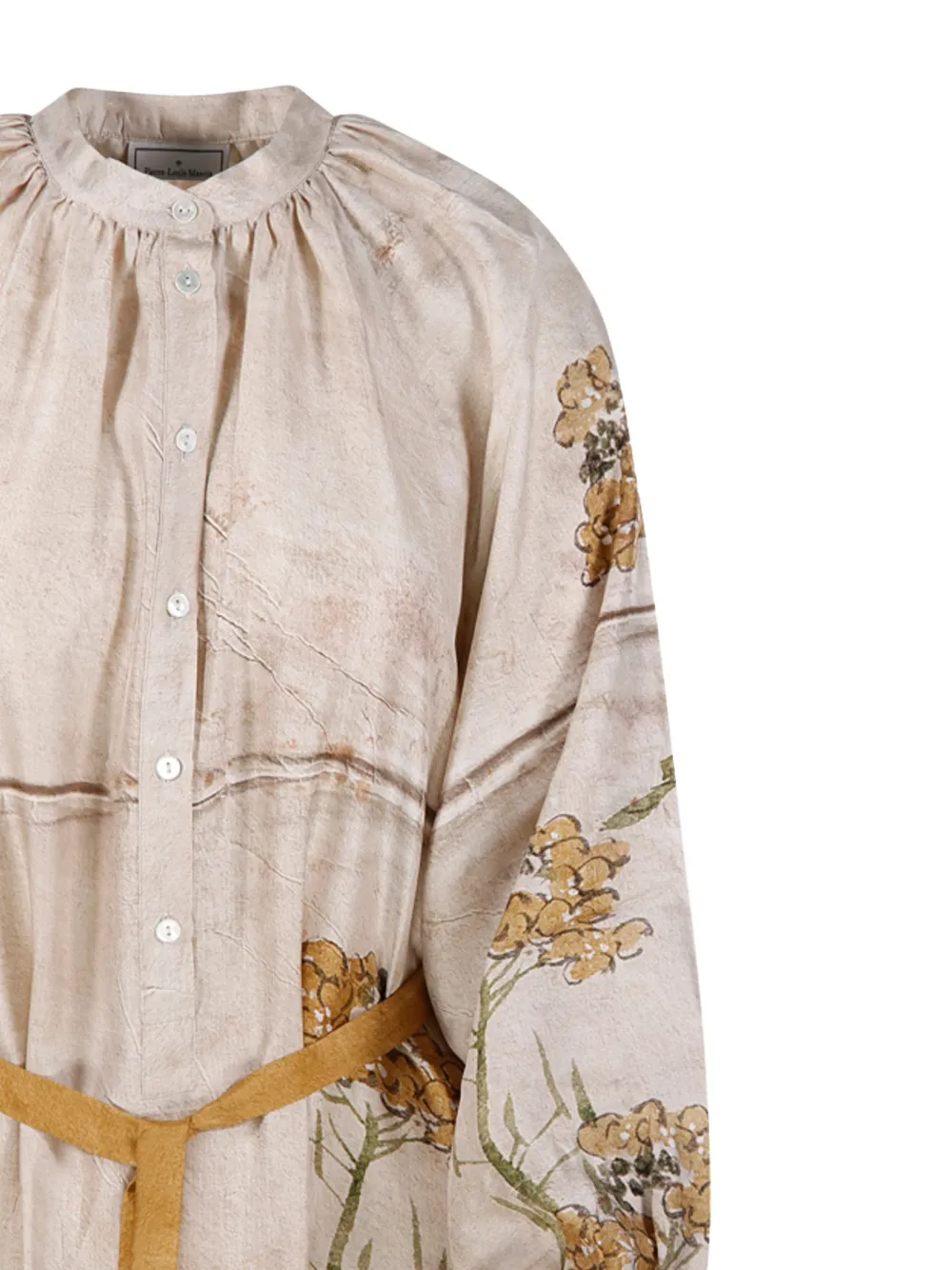 Pierre-Louis Mascia Midi-jurk met ceintuur Beige