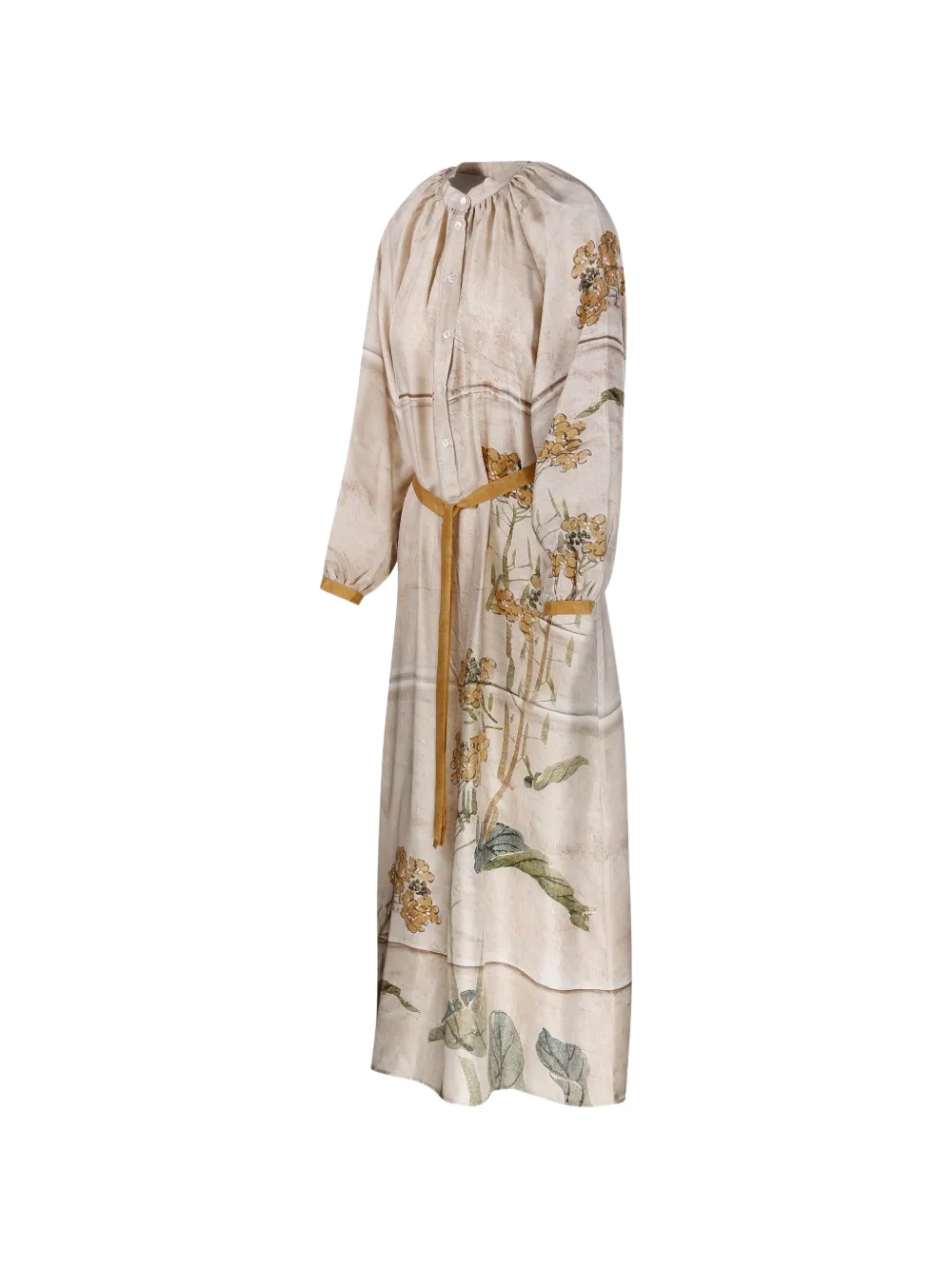 Pierre-Louis Mascia Midi-jurk met ceintuur Beige