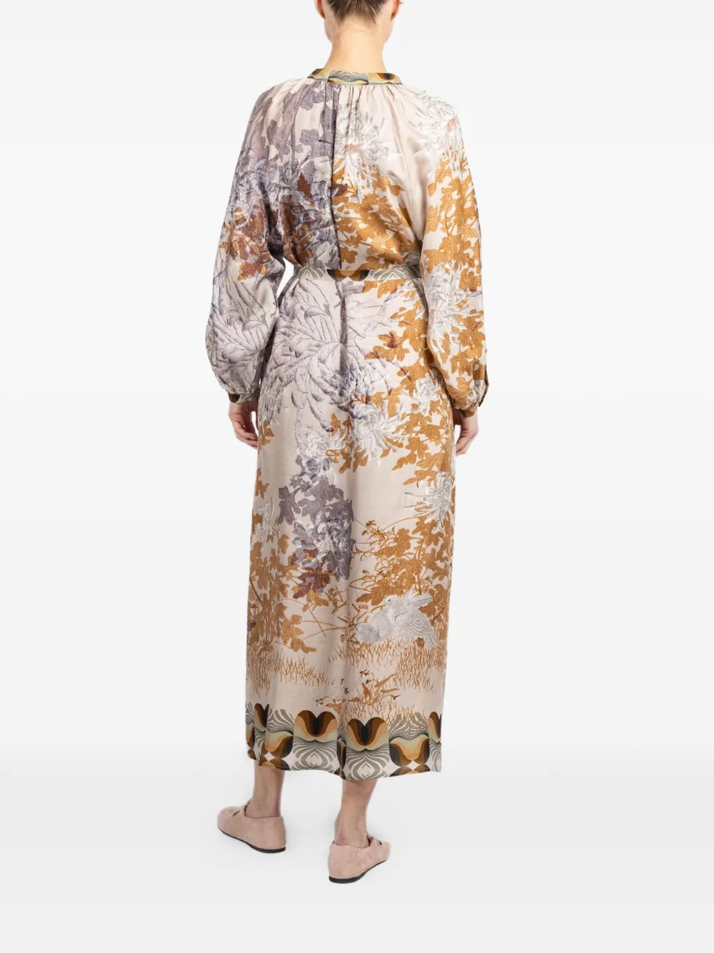 Pierre-Louis Mascia Midi-jurk met ceintuur Beige