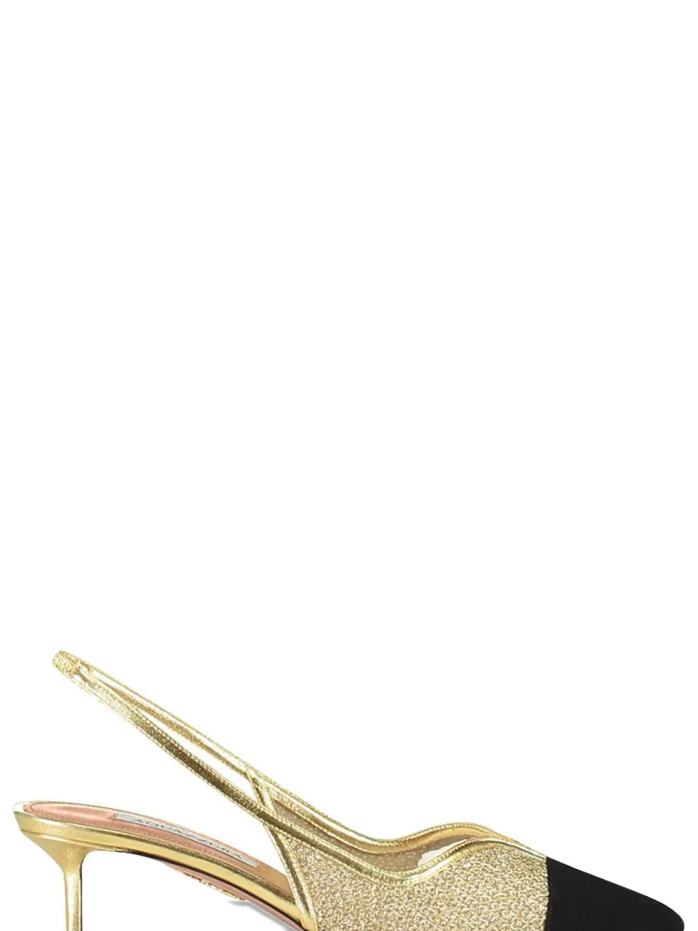 Aquazzura Gia mesh pumps Goud