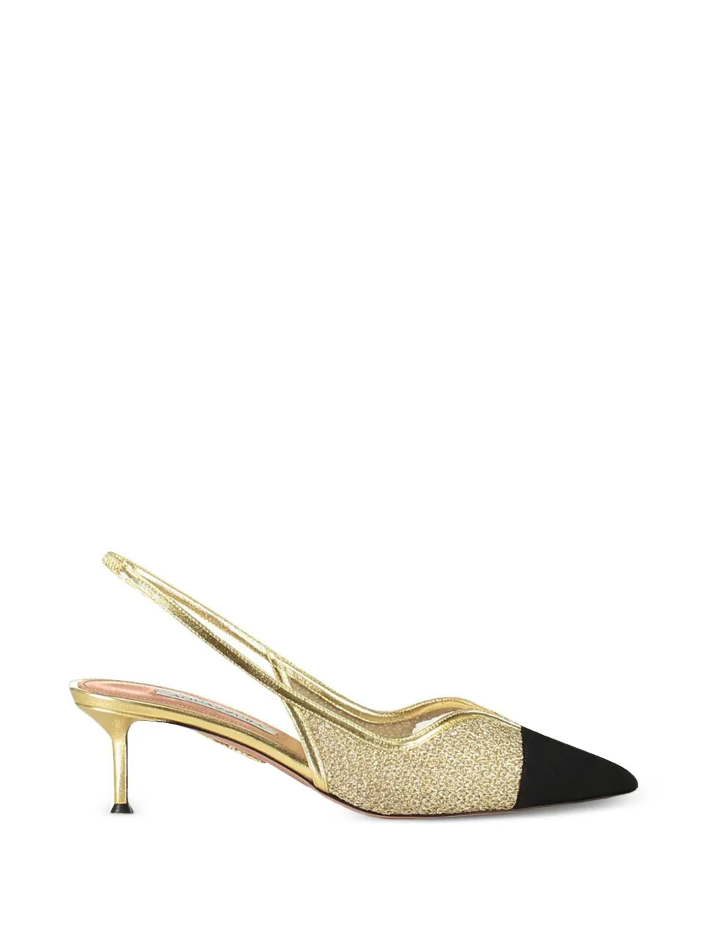Aquazzura Gia mesh pumps Goud