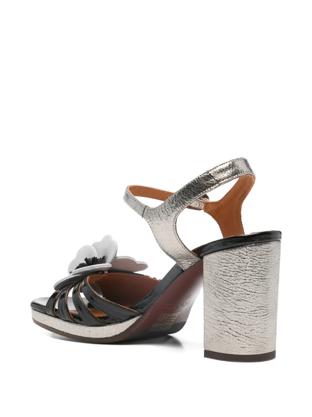 Chie Mihara flower polka-dot sandals Zwart