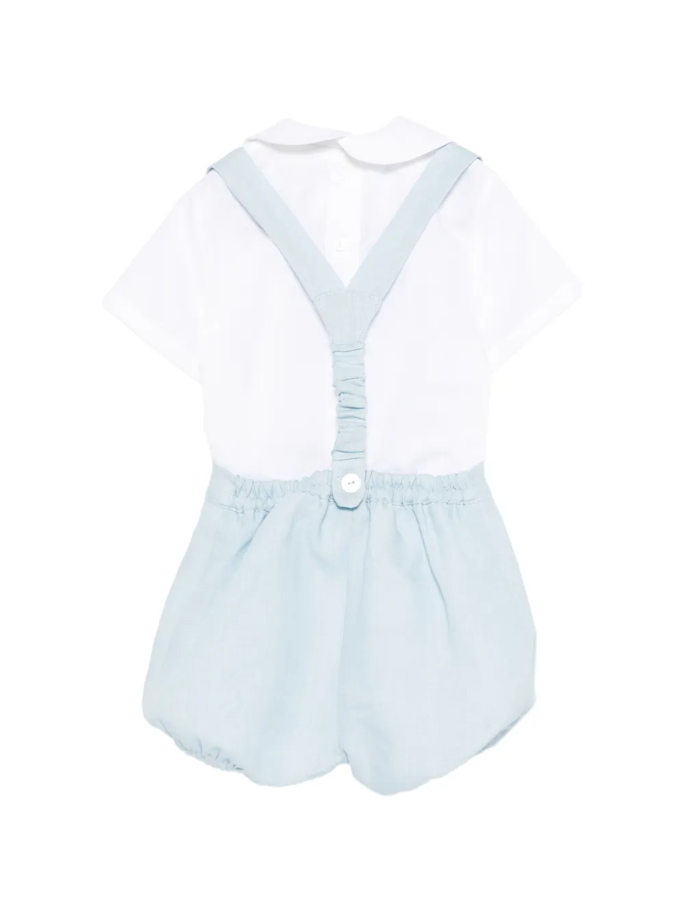  Amaya Suspender Playsuit Set - White 