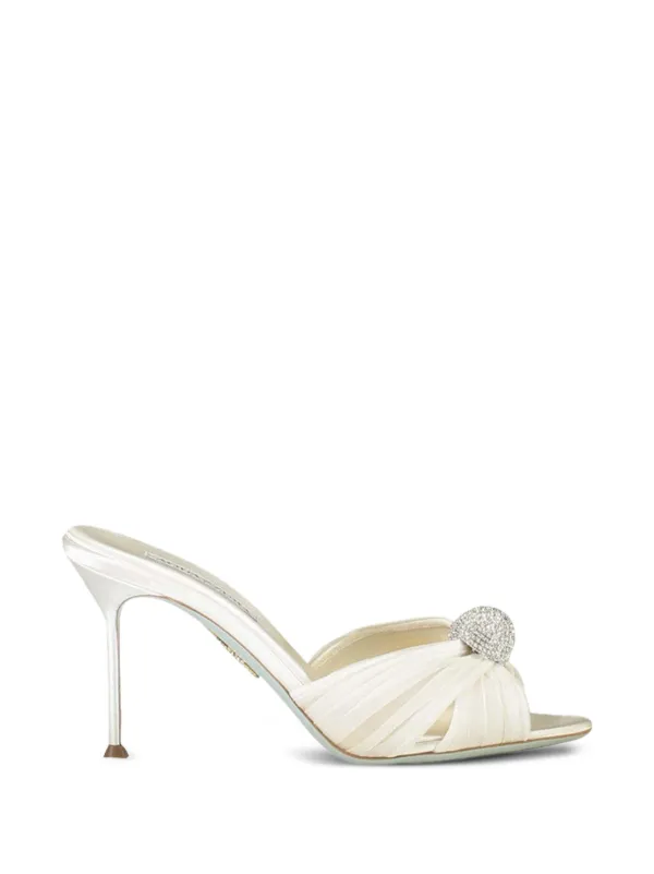 Aquazzura 85mm Mystery Mules in White
