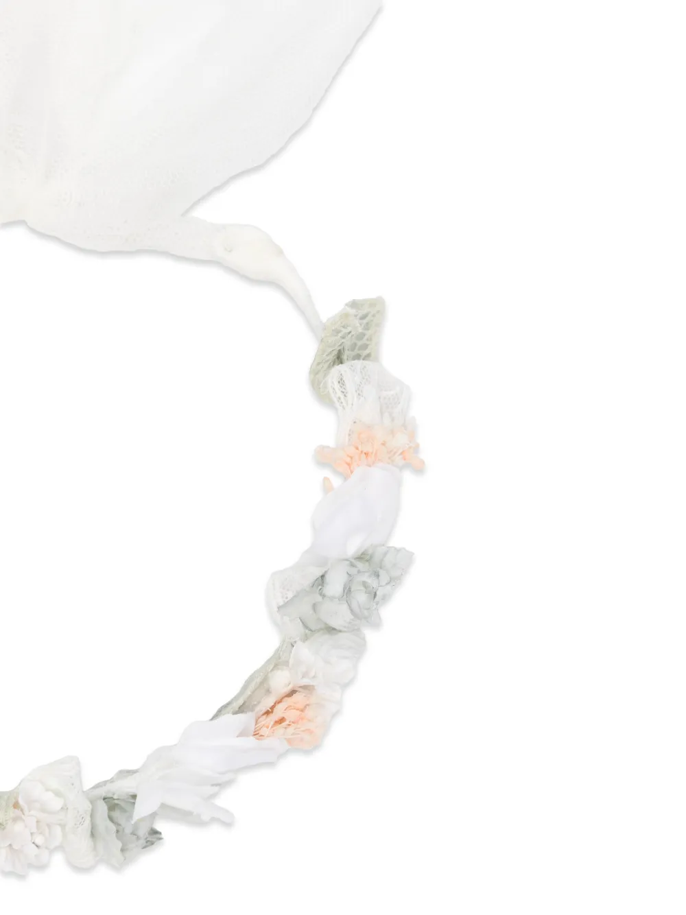 AMAYA Haarband met bloemen en sluier Wit